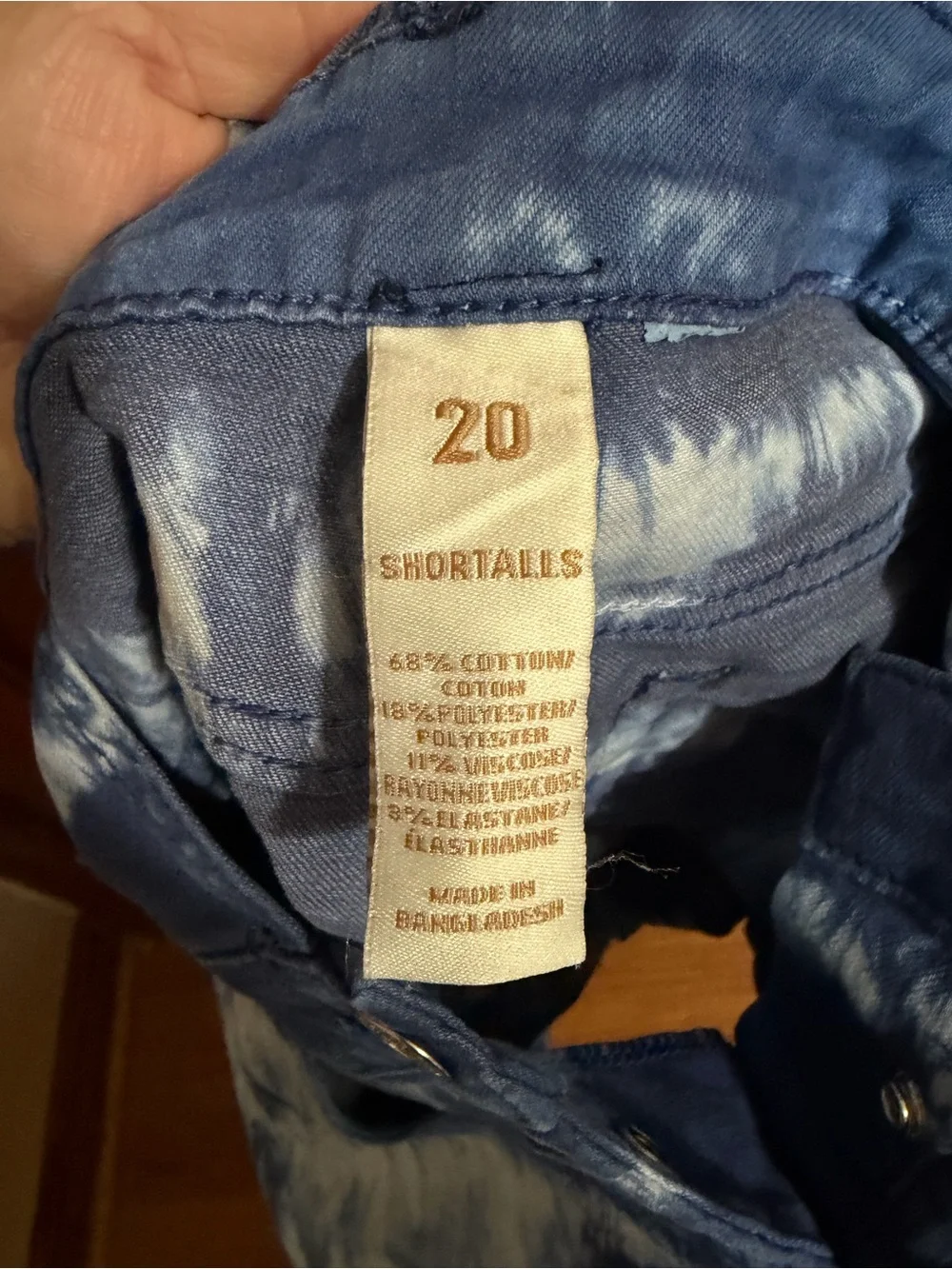 Justice Blue Tie-Dye Denim Short Overalls